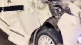 Mobil Daihatsu Luxio Tabrak Truk Fuso di Tol Cisumdawu, 7 Penumpang Luka (Istimewa)